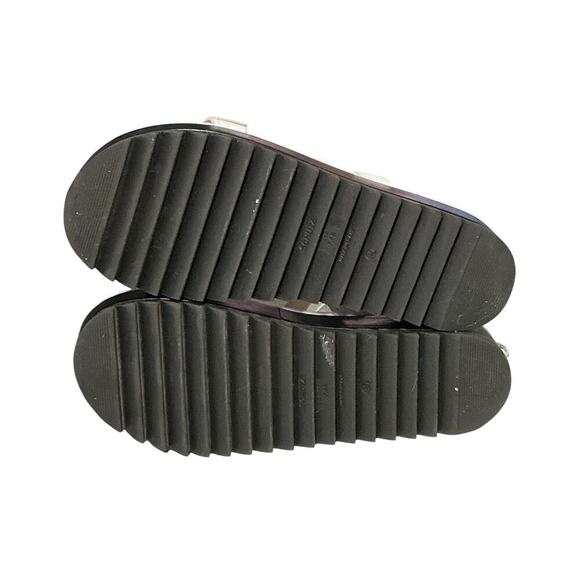 Schutz Ruth Embellished Leather Flatform Slingback Sandals White Crystal 7.5 - Picture 13 of 15